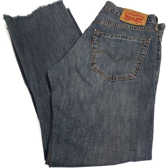 Levis 527 Raw Hem High Rise Jeans 